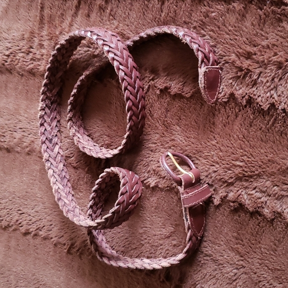 Split cowhide braided belt - Picture 2 of 3